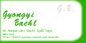 gyongyi bachl business card